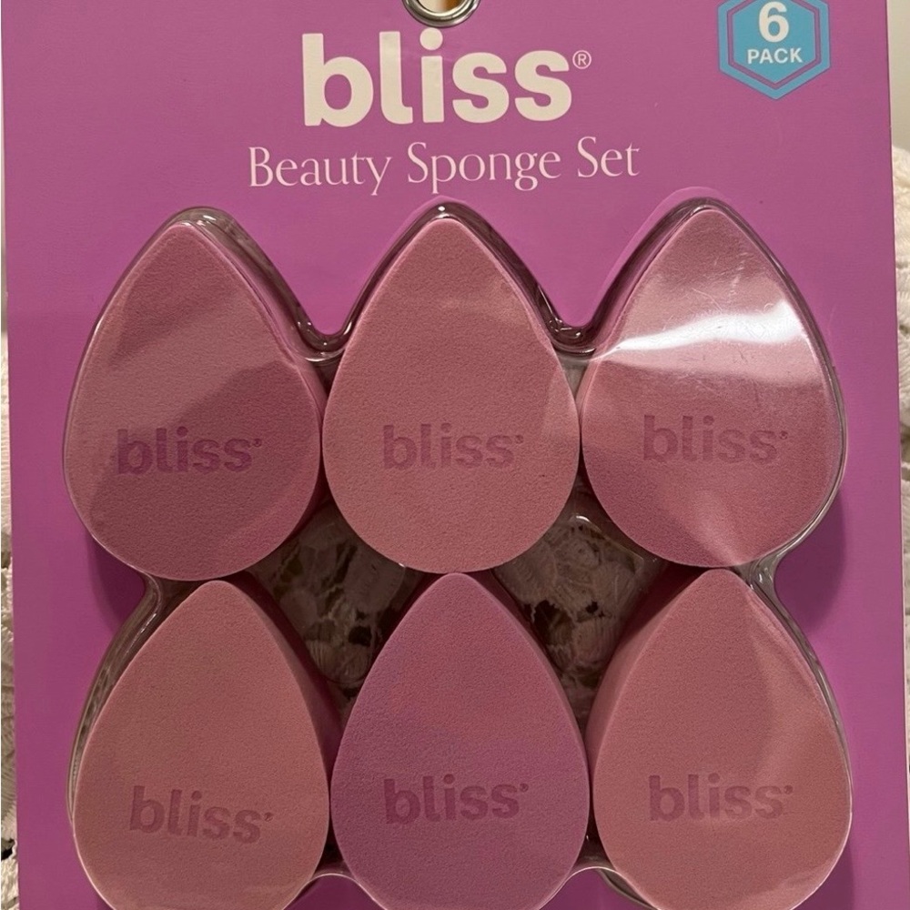 Bliss Pink Beauty Sponge Set - 6 Pack